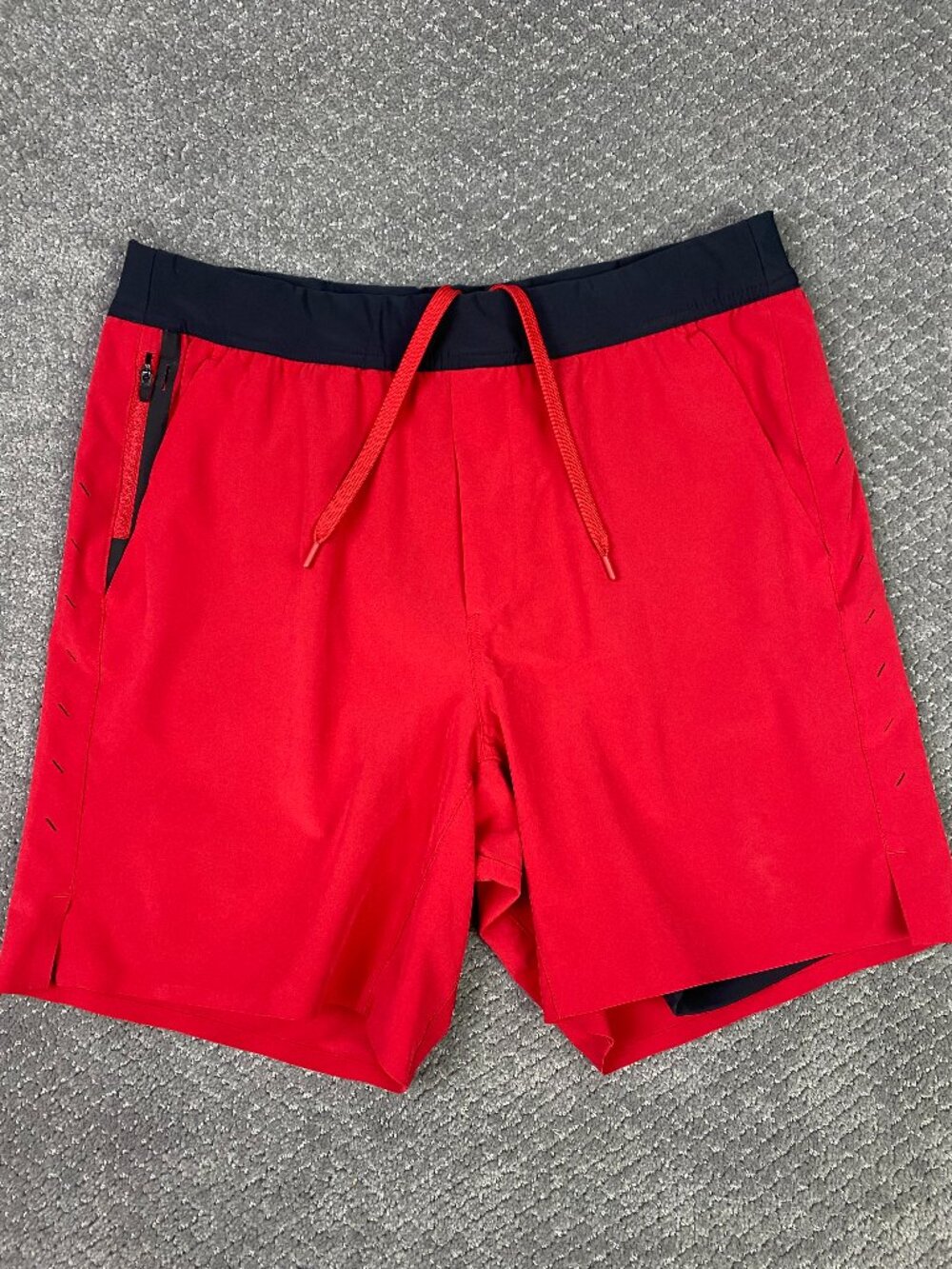 Ten Thousand Interval Shorts Mens Large Red Lined 7" Gym Running Athletic